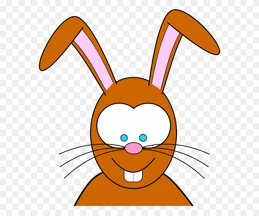 588x640 French Clipart Ear - Cute Easter Bunny Clipart