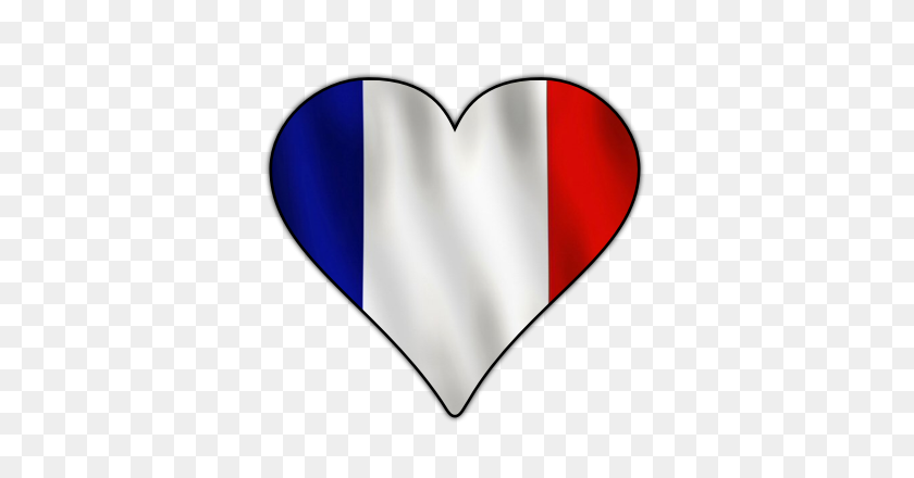 540x380 French Clipart Heart - French Flag Clipart