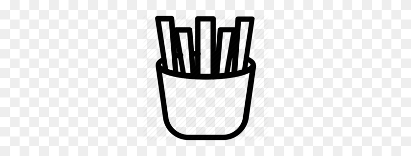 260x260 French Cuisine Clipart - French Fries Clipart Black And White