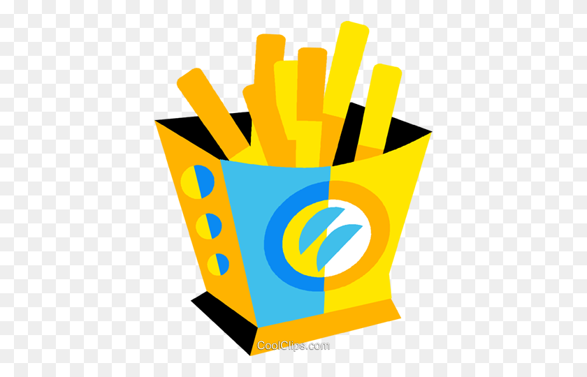398x480 French Fries Royalty Free Vector Clip Art Illustration - Fries Clip Art
