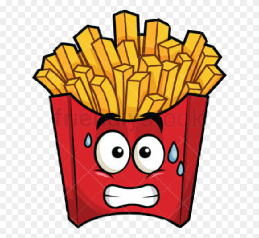636x714 French Fries Sticker Challenge - Fries Clipart