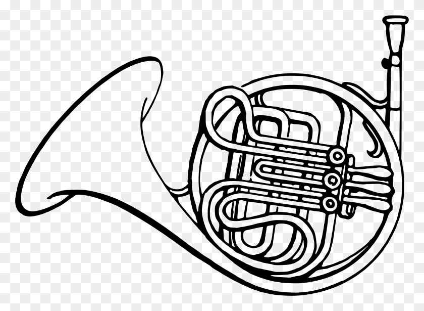 2400x1709 French Horn Clipart - French Revolution Clipart