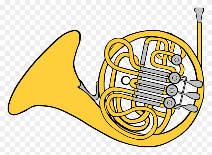 1056x750 French Horns Brass Instruments Drawing Musical Instruments Free - Musical Instruments Clipart
