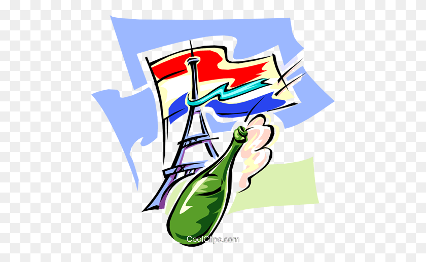 480x457 Símbolos Franceses Libre De Regalías Vector Clipart Ilustración - Clipart Francés