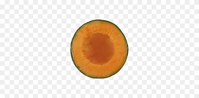 265x357 Fresh Cut Melon Cantaloupe Half Cut Wrapped - Cantaloupe PNG