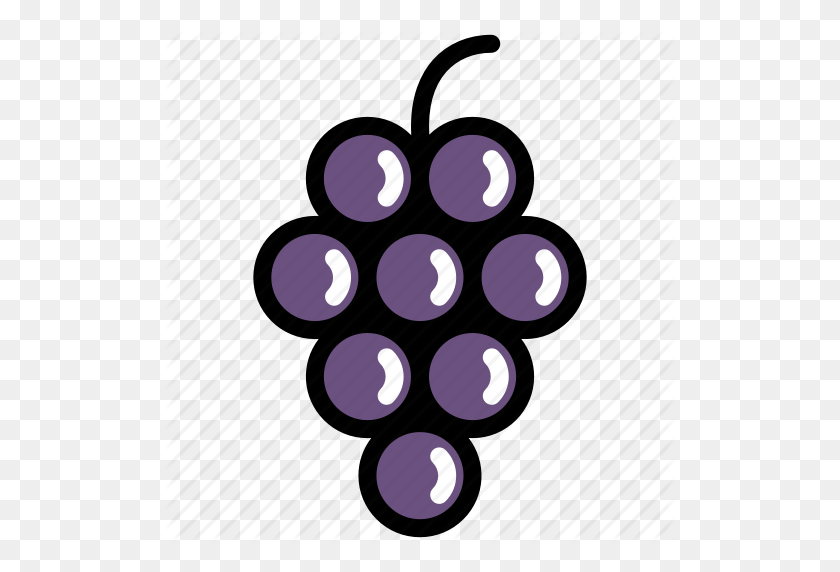 512x512 Fresh, Fruit, Grape, Grapes, Organic, Sweet, Wine Icon - Wine Grapes Clipart