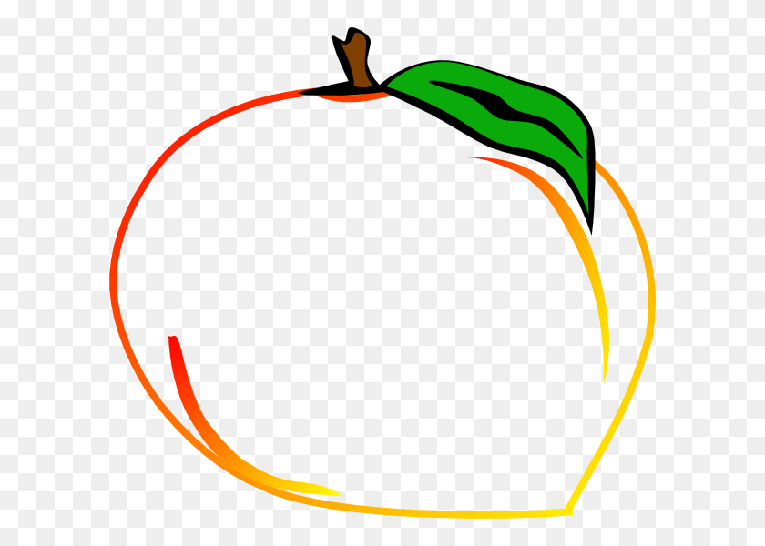 600x540 Fresh Peach Clip Art - Fruit Punch Clipart