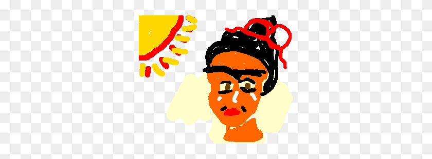 300x250 Frida Kahlo Sunbathing - Frida Kahlo Clipart