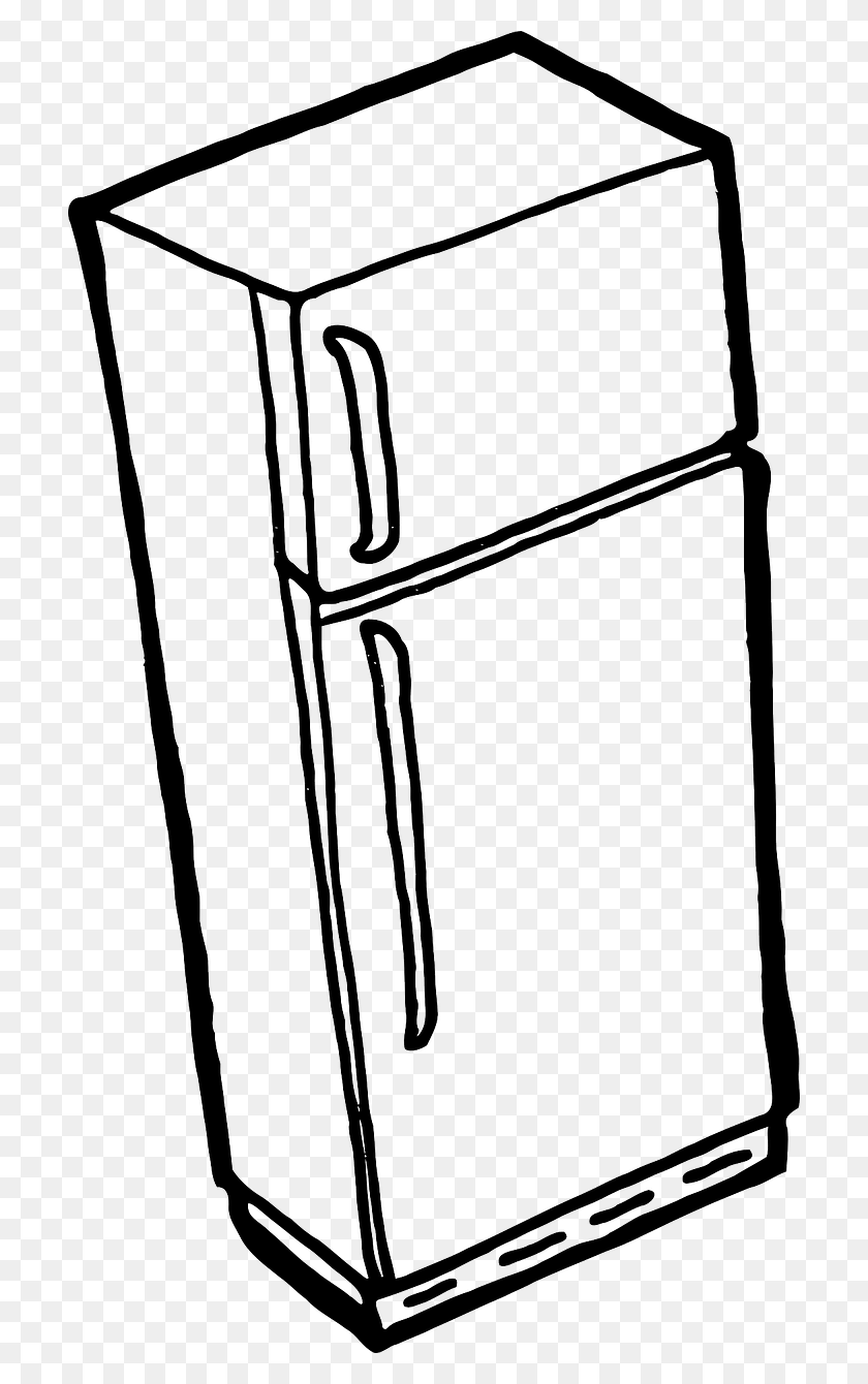 708x1280 Ремонт Холодильника С Морозильной Камерой В Сервисе Бытовой Техники Крайстчерч - Механик Клипарт Черно-Белый