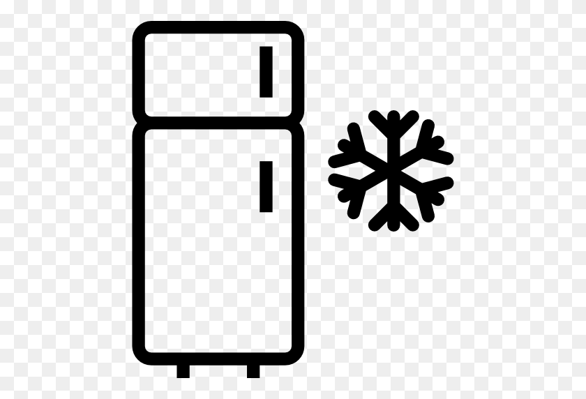 512x512 Иконка Холодильник - Холодильник Клипарт Черно-Белое