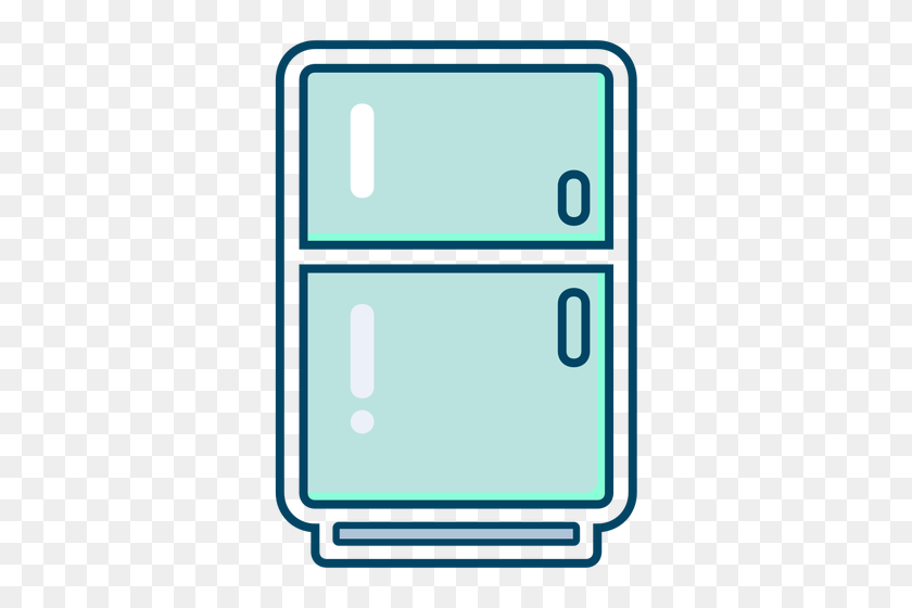 351x500 Fridge Icon - Dirty Refrigerator Clipart