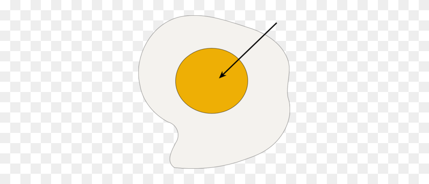 297x300 Fried Egg With Arrow To Yolk Clip Art - Yolk Clipart