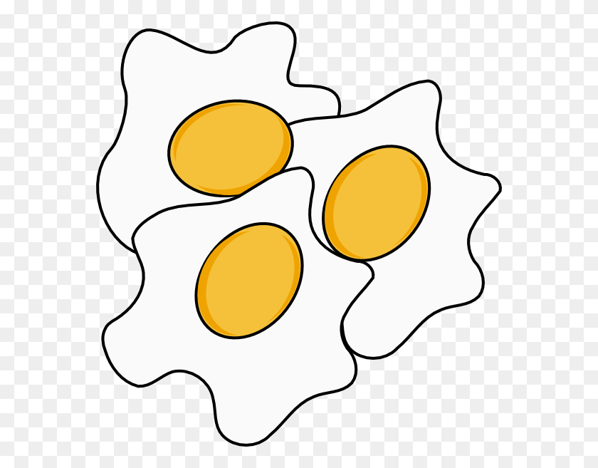 570x597 Жареные Яйца Картинки - Солнечной Стороной Вверх Яйцо Клипарт