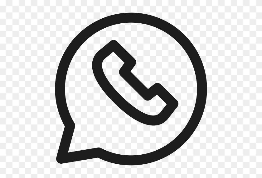 Whatsapp Logo White And Black