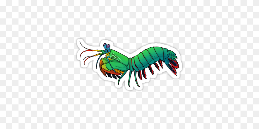 375x360 Наклейка Friendly Mantis Shrimp '- Богомол Png