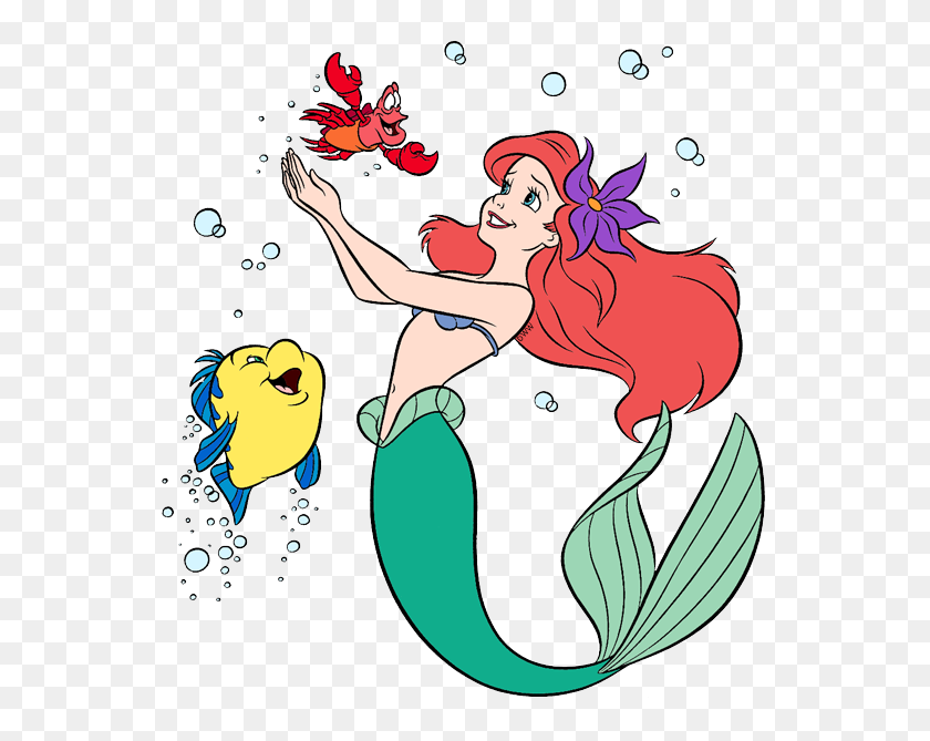 550x609 Friends Clipart Little Mermaid - Little Mermaid PNG