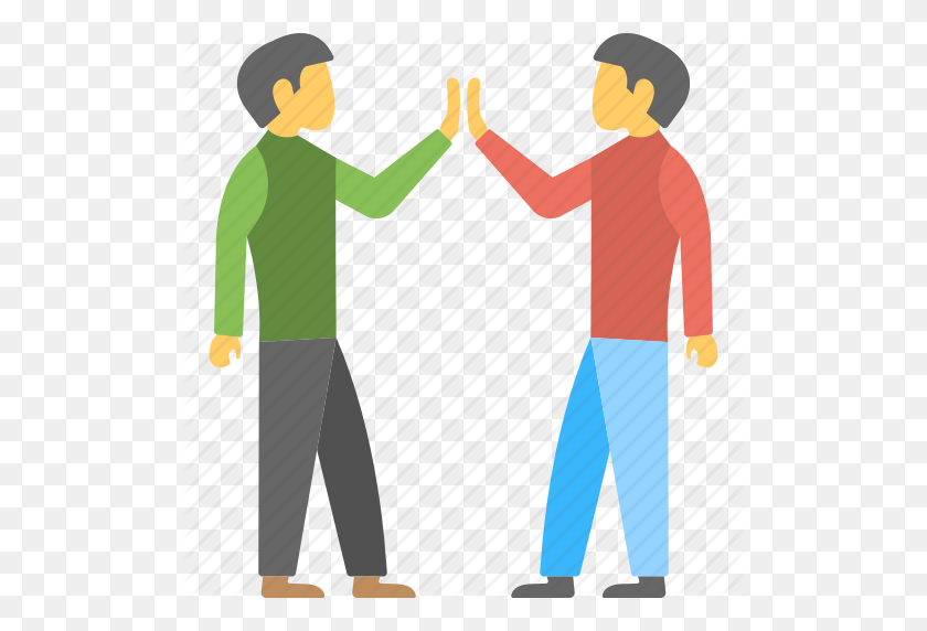 512x512 Friends, Fun Clapping, Fun Mood, High Five, Togetherness Icon - Friends Holding Hands Clipart
