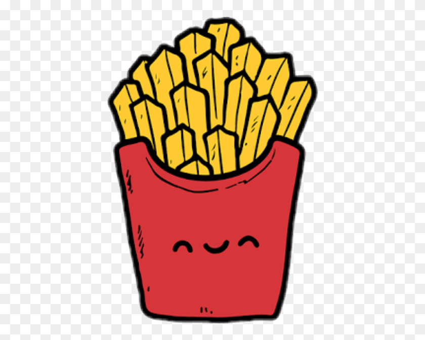 422x611 Fries Papasfritas Papasfrancesas Food Tumblr Cool Cute - Fries Clip Art