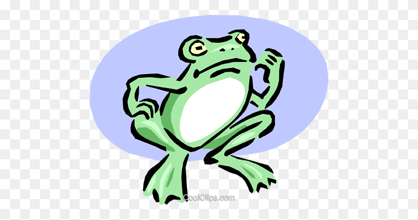 480x382 Frog Beckoning Royalty Free Vector Clip Art Illustration - Frog Clipart PNG