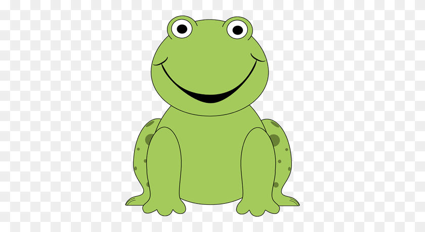 346x400 Frog Border Cliparts - Hopping Frog Clipart