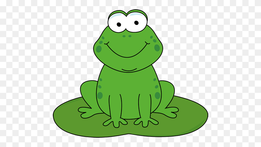 500x415 Frog Clip Art Cartoon Frog On A Lily Pad Clip Art Image - True Clipart
