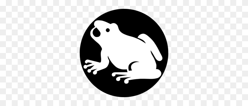 300x300 Frog Clipart Black And White - Frog On Lily Pad Clipart