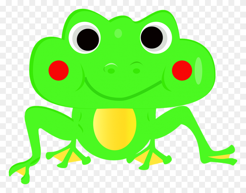 939x720 Frog Clipart Spring - Green Frog Clipart