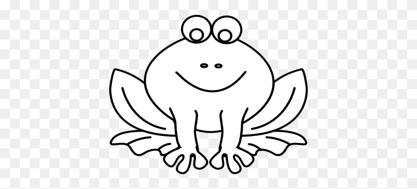 400x322 Frog Coloring Template - Frog Outline Clipart