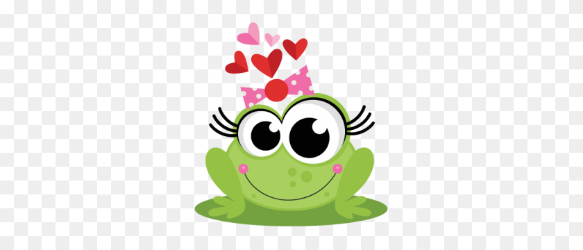 300x300 Frog In Love Scrapbook Cute Clipart - Cute Frog Clipart