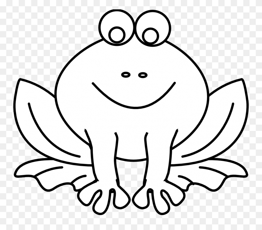 999x869 Frog On A Log Clip Art Black And White - Toad Clipart Black And White