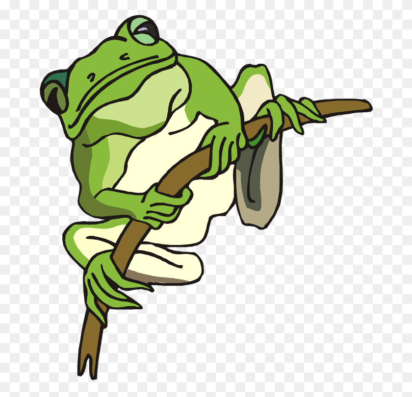 688x750 Frog On Lily Pad Clip Art - Frog Outline Clipart