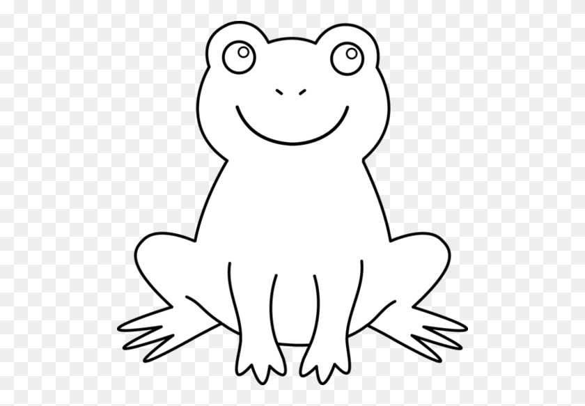 504x523 Frog Outline - Frog Clipart