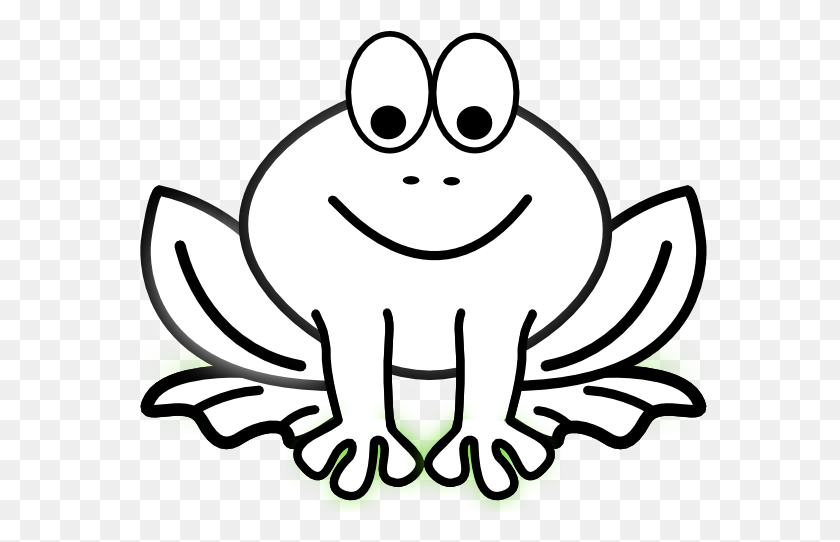 575x482 Frog Outline Best Of Bug Eyed Clip Art At Clker Com - Toad Clipart Black And White