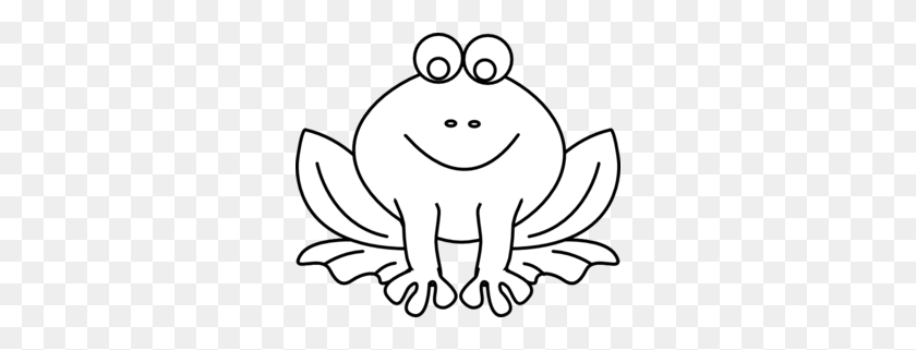 298x261 Frog Outline Clip Art - Frog Clipart Black And White