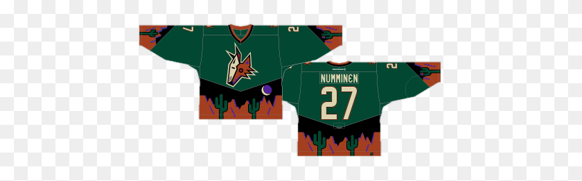 447x201 From Awful To Artistic Best And Worst Phoenix Coyotes Jersey - Arizona Coyotes Logo PNG