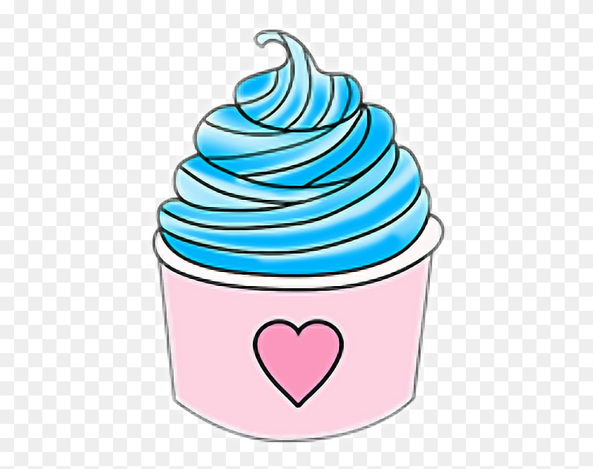 438x604 From The Basicstickers Sticker Pack Stickers Froyo Yog - Frozen Yogurt Clipart