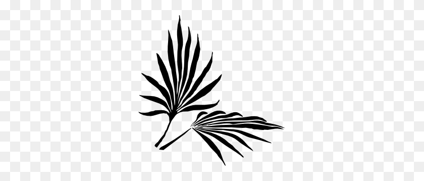 291x298 Fronds Silhouette Clip Art Free Vector - Runway Clipart