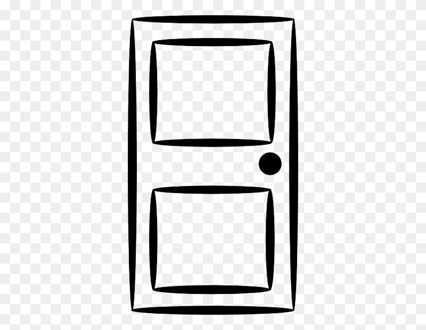 336x591 Front Door Drawing - Robber Clipart Black And White