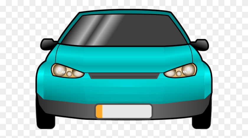 600x407 Коллекция Клипартов С Передними Автомобилями - Зеленый Автомобиль
