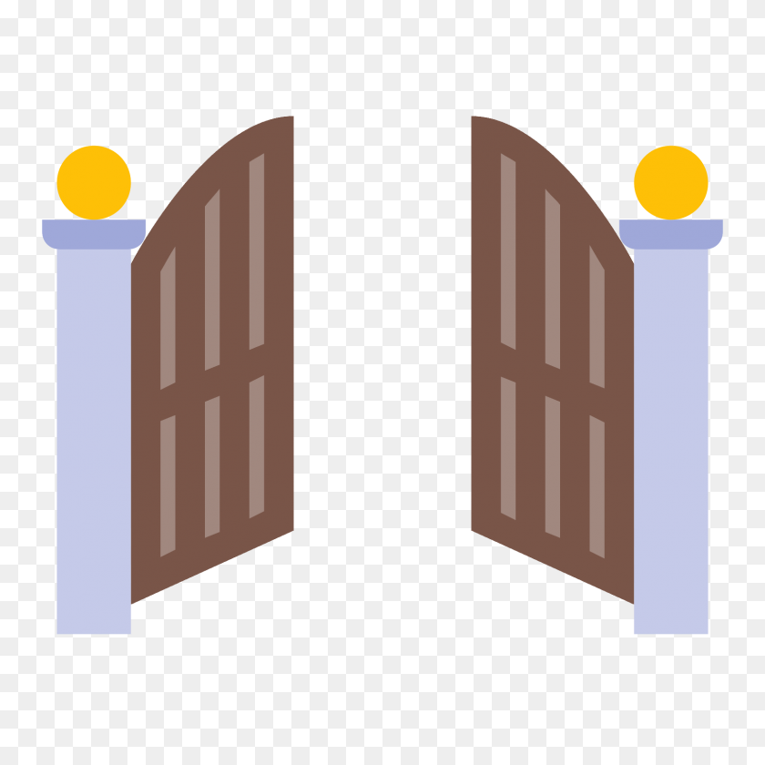 1600x1600 Front Gate Open Icon - Saloon Doors Clipart