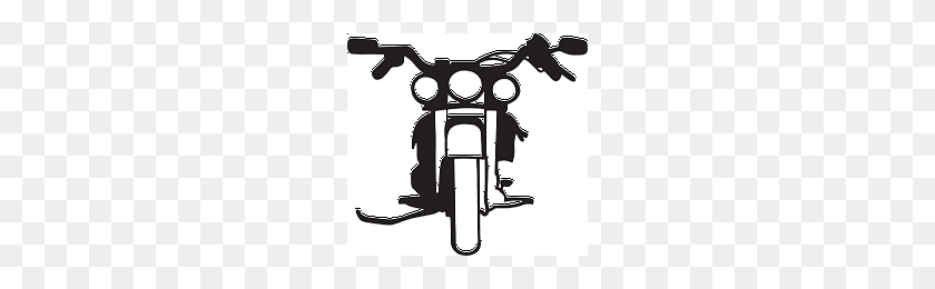 350x200 Front View Motorcycle Decal - Crotch Rocket Clipart