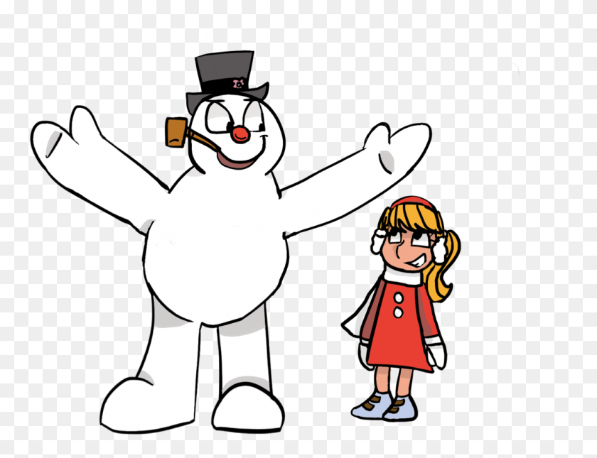 1024x768 Frosty Y Karen - Frosty El Muñeco De Nieve Png