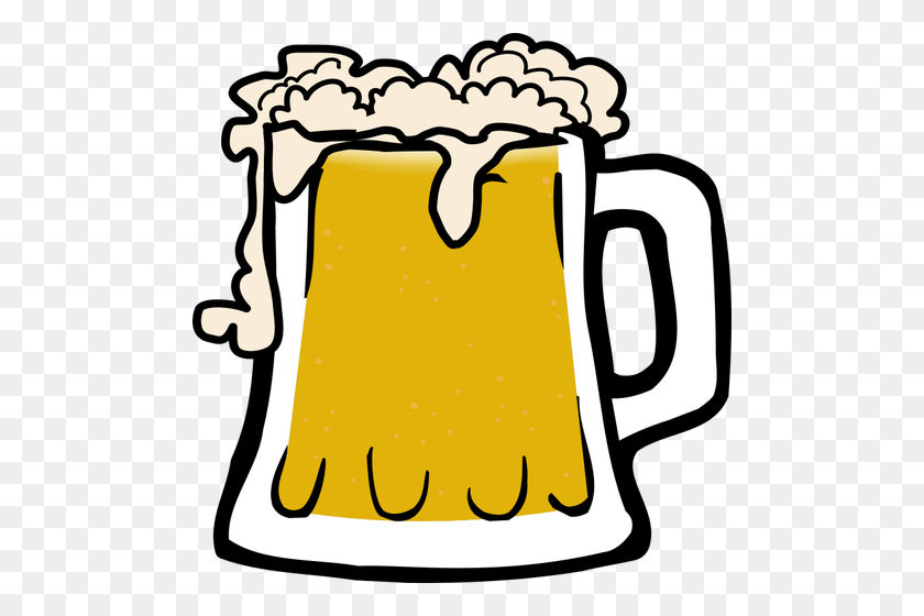 490x500 Frothy Beer - Booze Clipart