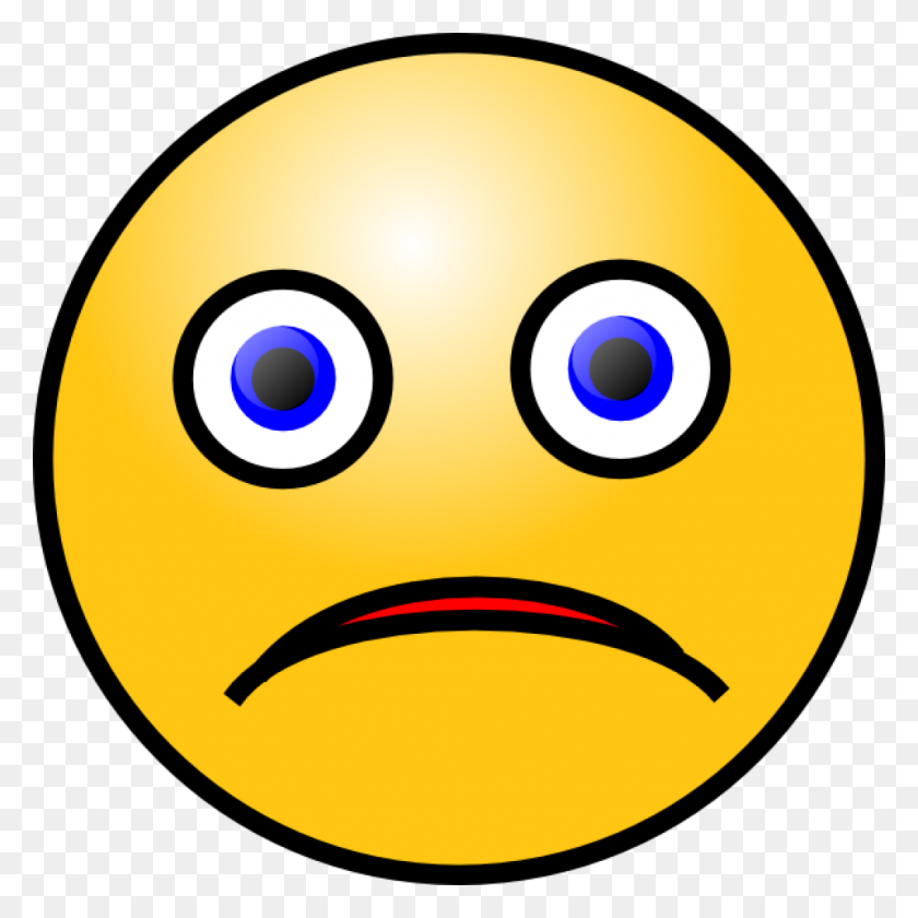 1024x1024 Frown Clip Art Free Clipart Download - Worried Face Clipart