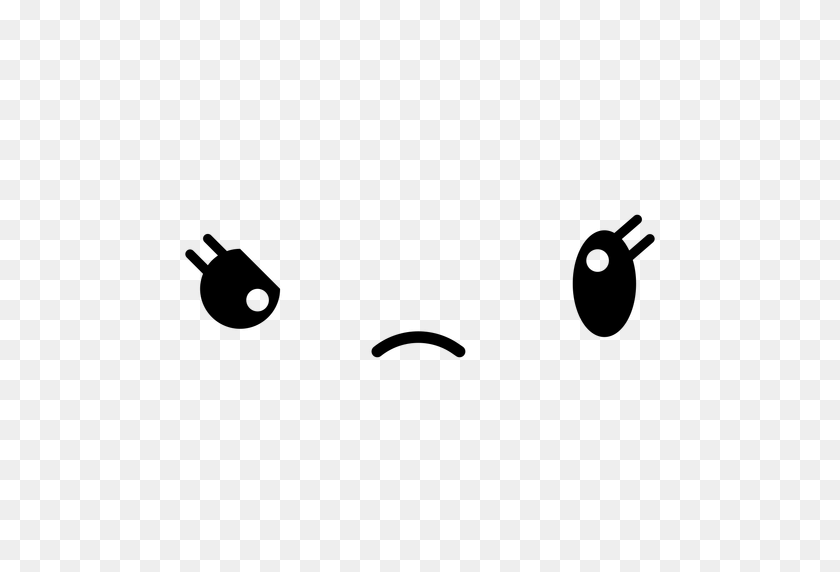 512x512 Frown Kawaii Emoticon - Frown PNG