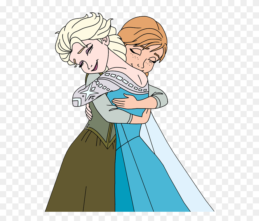 550x657 Imágenes Prediseñadas De Frozen, Imágenes Prediseñadas De Disney En Abundancia - Elsa Y Anna Clipart