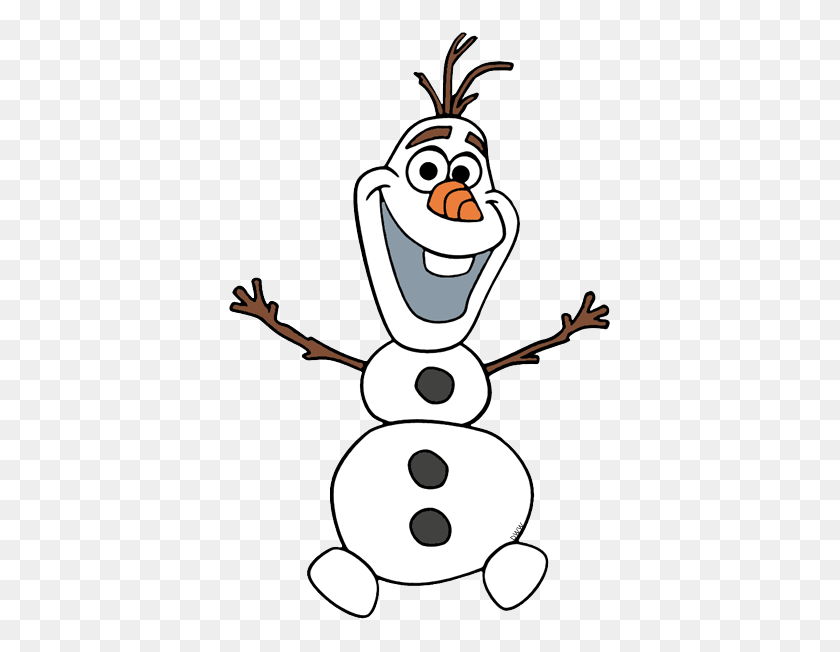 390x592 Frozen Frozen, Navidad - Olaf Clipart Blanco Y Negro