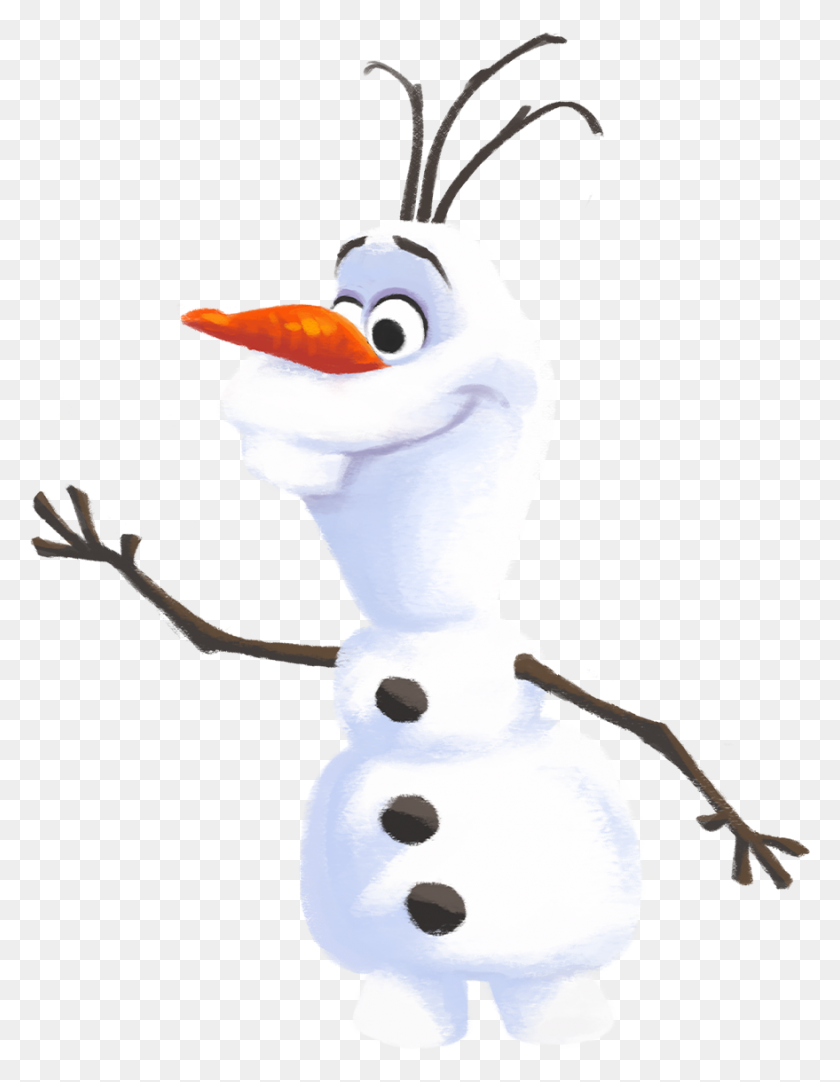 879x1152 Frozen Olaf Clipart - Anna And Elsa Clipart