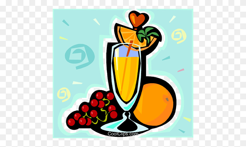 480x443 Fruit Drinks Royalty Free Vector Clip Art Illustration - Reason Clipart