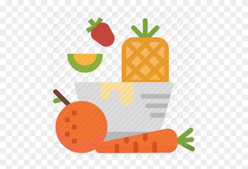 512x512 Fruit, Healthy, Vegan, Vegetables, Vegetarian Icon - Fruits And Vegetables Clipart